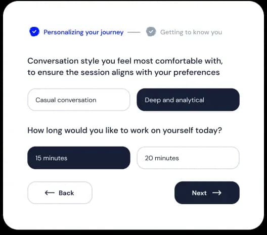 Chat styles like casual or deep